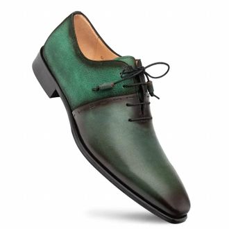 Mezlan Mens Colomer Shoes In Forest Green