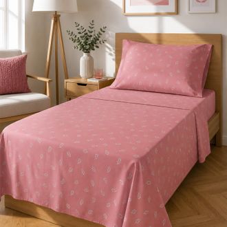 KASANOVA Completo letto singolo foglie corallo