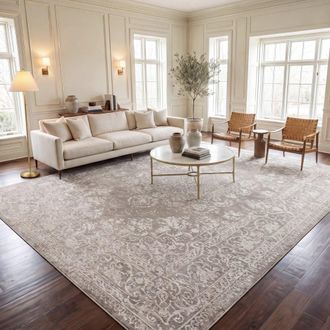 Safavieh Alfombra contempor&aacute;neo de poli&eacute;ster beige, 152 x 152 cm