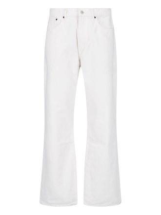 Jeanerica Straight Fit White Denim Jeans With Classic Five-Pocket Design