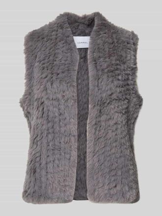 Comma Weste mit Kunstfellbesatz in Anthrazit, Größe L