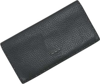 Fendi Pre-owned Vintage Lange Portemonnee (bi-fold) - Dames - Vintage Accessoires - Grijs - ONE Size - Leer - Vintage