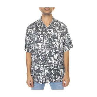 Carhartt Work in Progress Geo Shirt - Heren - Korte mouwen Overhemden - Zwart - XS - Katoen - Overhemden