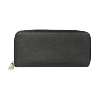 Louis Vuitton Pre-owned Wallets, female, Black, Size: ONE SIZE Pre-owned Zippy Wallet Vertical Taiga Long Wallet
