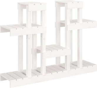 vidaXL Vidaxl - Soporte para plantas madera maciza pino blanco 104,5x25x77,5 cm
