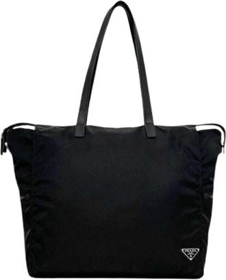 Prada Pre-owned Nylon Tote Bag - Dames - Vintage Shopper - Zwart - ONE Size - Nylon - Vintage