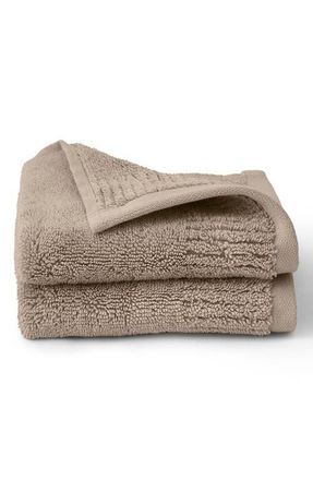 Boll & Branch Set of 2 Ultraplush Organic Cotton Washcloths in Oak at Nordstrom