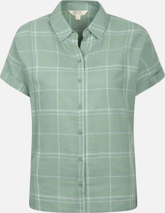 Mountain Warehouse Womens Mountain Warehouse Womens/Ladies Palm Checked Relaxed Fit Shirt - Green - Size: 10