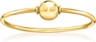 RS Pure by Ross-Simons Italian 14kt Yellow Gold Bead Ring