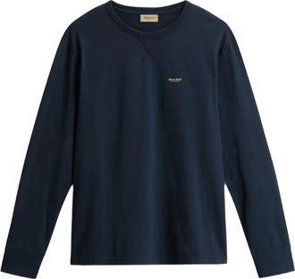 Woolrich T-shirt girocollo a maniche lunghe - Blu