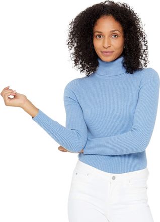 State Cashmere Womens 100% Pure Cashmere Jumper Long Sleeve Pullover Ribbed Turtleneck Sweater (Baby Blue) (X-Large)