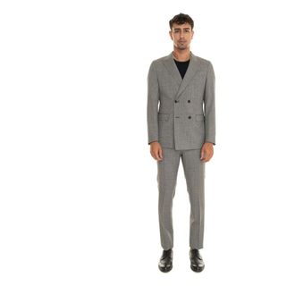HUGO BOSS Heren, Pakken, Grijs, Maat: S Wol