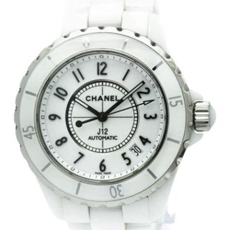 Chanel Vintage, unisex, Wit, ONE Size, Leer, Pre-owned J12 H0970 Polshorloge
