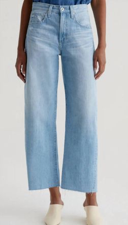 AG - Adriano Goldschmied Hattie Crop-High Rise Barrel Jeans In Sunrise