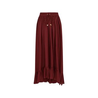 Zimmermann Maxi Skirts, female, Red, Size: S Aster Maxi Skirt