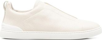 Ermenegildo Zegna Triple Stitch Grained Leather Sneakers