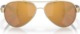 Costa Loreto 56mm Gradient Pilot Sunglasses in Brushed Gold at Nordstrom