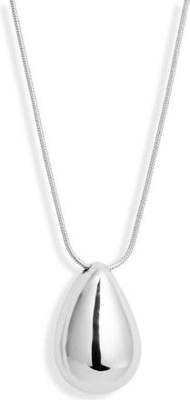 Nordstrom Polished Teardrop Pendant Necklace in Silver at Nordstrom