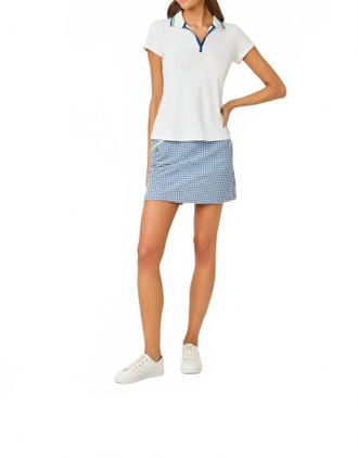 Lilly Pulitzer Upf50+ Frida Short Sleeve Polo Shirt In White