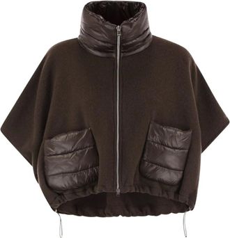 Herno Jassen, Dames, Bruin, M, Leer, Gewatteerd Pufferjack