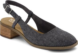 Toms Jaclyn Slingback Sandal in Charcoal at Nordstrom, Size 6.5