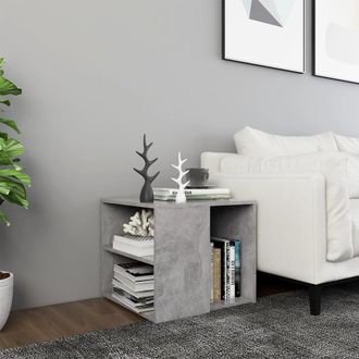 vidaXL Vidaxl - Tavolino Grigio Cemento 50x50x45 Cm In Legno Multistrato