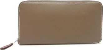 Herm&egrave;s Etoupe Gray Epsom Leather Long Wallet (Bi-Fold) (Pre-Owned)