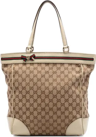 Gucci Pre-owned Gucci GG Canvas Web Mayfair Tote Ladies WM3ENGS3SQAGFLSM