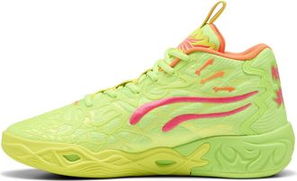Puma Mens LaMelo Ball MB.04 Gem Athletic Basketball Shoes, Yellow Alert Green Glare Pink Alert, 9