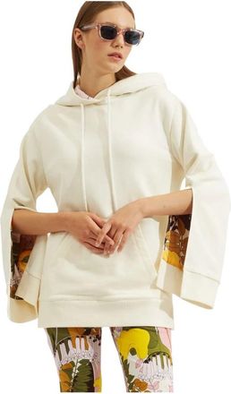 La DoubleJ Stijlvolle Cotton Girlfriend Hoodie - Dames - Hoodies - Beige - M - Katoen - Hoodies & sweatvesten