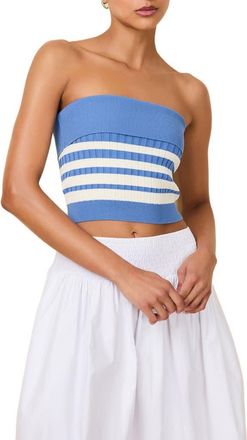 Solid & Striped Marnie Stripe Tube Top in Sunset Stripe Marina Blue at Nordstrom, Size X-Small