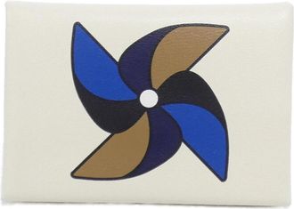 Herm&egrave;s White Swift Leather Coin Purse/Coin Case (Pre-Owned)