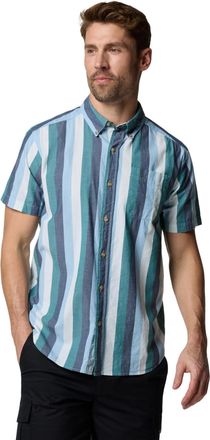 Columbia Mens Rapid Rivers II Short Sleeve Shirt, Ripple Blue Wide Stripe, X-Large
