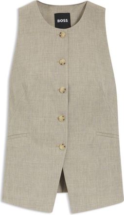 BOSS Slim-fit waistcoat in virgin wool