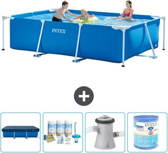 Intex Piscina Con Estructura Rectangular - 300x200x75 Cm - 7-piezas S30147
