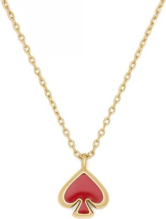 Kate Spade New York mini spade pendant necklace in Hot Cinnamon at Nordstrom