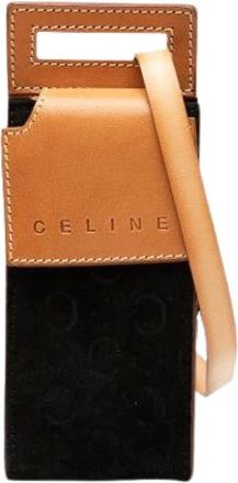 Celine Pre-owned Mini Bags, female, Black, Size: ONE SIZE Pre-owned Suede Crossbody Bag