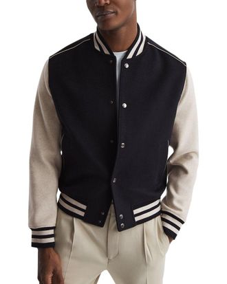 Reiss Kansa Contrast Sleeve Jacket
