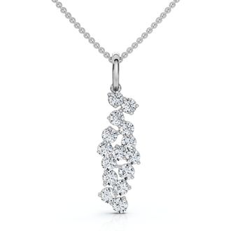 Pompeii3 1/3Ct Cascading Diamond Pendant Necklace 14k Gold Lab Grown