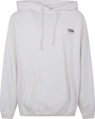 Golden Goose Star Unisex Oversize Hoodie Vintage Treatment Star Gold