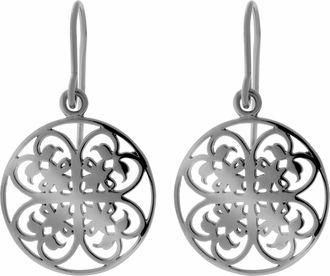 Orphelia Womens Ladies Embellished 925 Sterling Drop Earrings - Silver - One Size