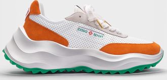 Casablanca Atlantis Womens Sneaker White Orange - White & Orange Mesh - Size UK 6.5