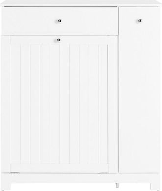 SoBuy Sobuy Cesto Para Ropa Sucia Con Un Caj&oacute;n Blanco 78x38x90,3cm Moderno Bzr214-w