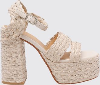 Castaner Sandalo con plateau Fresa in rafia intrecciata