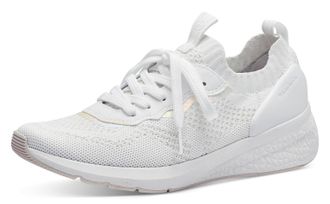 Tamaris Slip-On Sneaker TAMARIS, Damen, Gr. 35, weiss (wei&szlig;), Lederimitat, Synthetik, Textil, unifarben, Schuhe Slip-On Sneaker, Freizeitschuh, Halbschuh, Sch