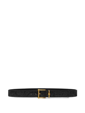Versace embossed leather belt - Black