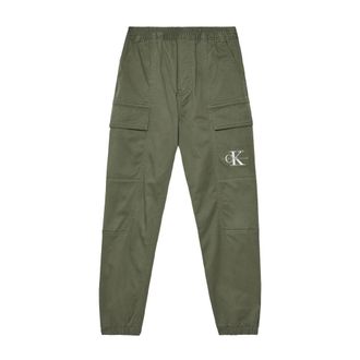 Calvin Klein Jeans Cargo Trousers - male - Calvin Klein Jeans - Sweatpants - Green - 16 Y - Kids