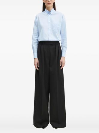 Fiorucci embroidered-pocket shirt - women - Cotton - 42 - Blue