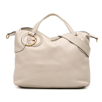 Gucci Pre-owned Womens Shoulder Bag Logo Detail Leather - Ivory - One Size