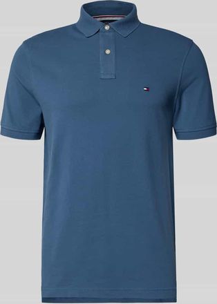 Tommy Hilfiger Regular Fit Poloshirt aus Baumwoll-Mix in Jeansblau, Gr&ouml;&szlig;e XXL
